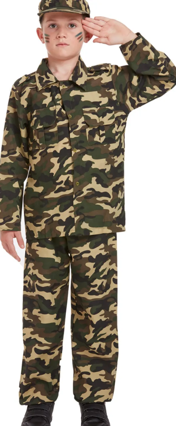Army dreng kostume 4-6 år