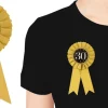 Badge 30 med satinbånd guld
