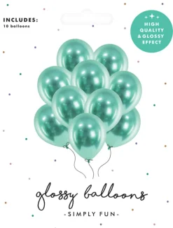Balloner glossy grøn 10-pak