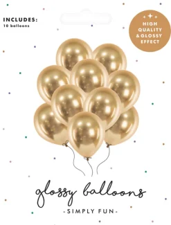 Balloner glossy guld 10-pak