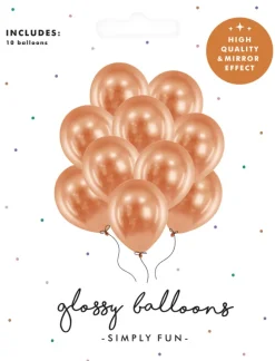 Balloner glossy kobber 10-pak