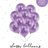 Balloner glossy lilla 10-pk