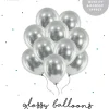 Balloner glossy sølv 10-pak