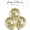 Ballon glossy 70 guld 6-pak