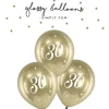 Ballon glossy 30 guld 6-pak