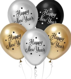 Ballon Happy New Year 5-pak
