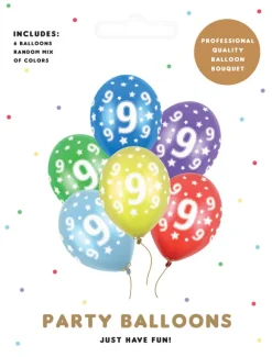 Ballon 9 metallic mix 6-pk