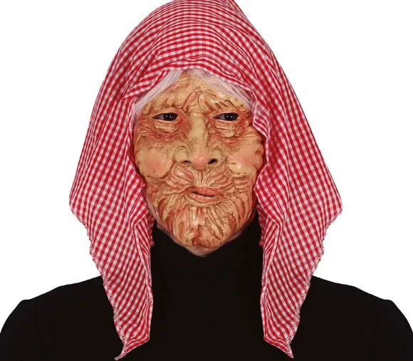 Bedstemor maske med tørklæde