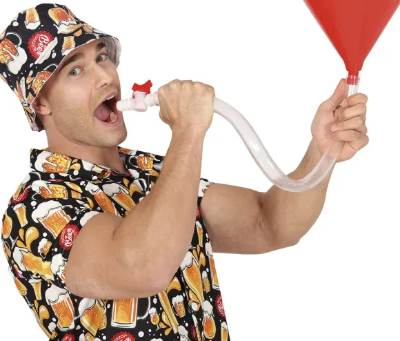 Beer Bong ølbong, rød