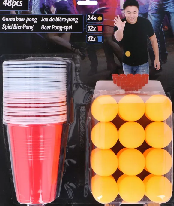 Beer Pong sæt med 48 dele