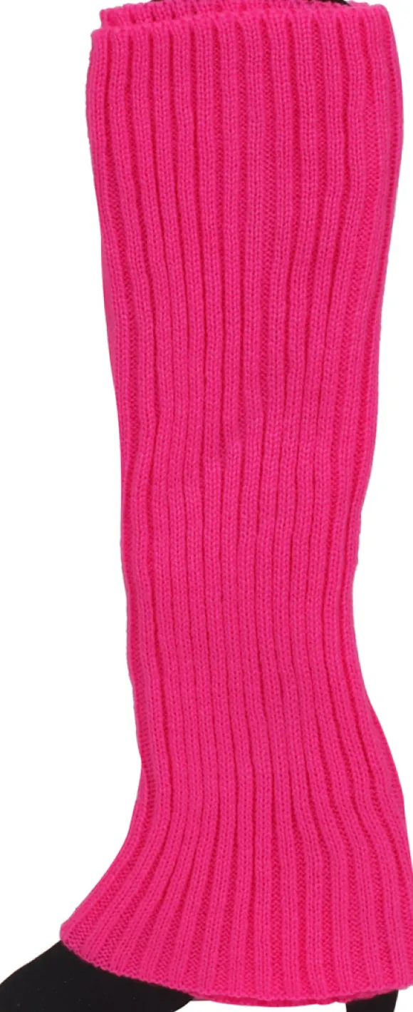 Benvarmere strik, neon-pink