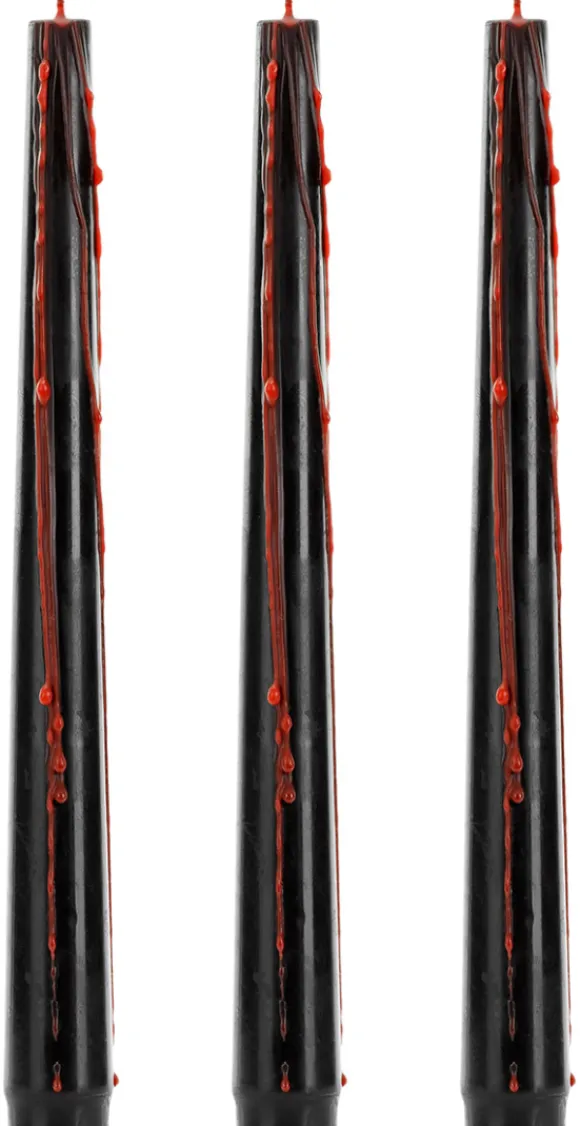 Blødende stearinlys 25 cm, 3-pak