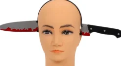 Blodig kniv på hårbøjle