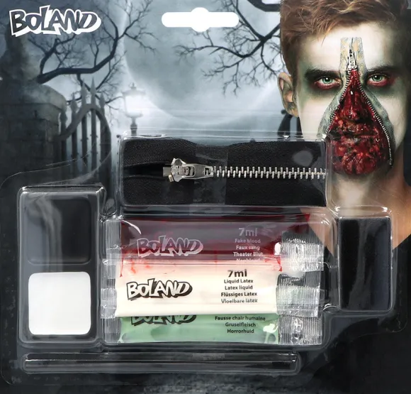 Blodig lynlås makeup kit