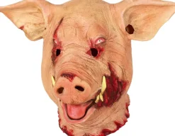 Blodigt grisehoved maske