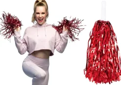 Cheerleader pom poms, rød