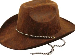 Cowboyhat brun, slidt look