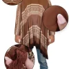Cowboy/indianer poncho, brun