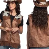 Cowboy vest, brun, str. M