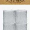 Crepepapir ruller sølv 4-pk