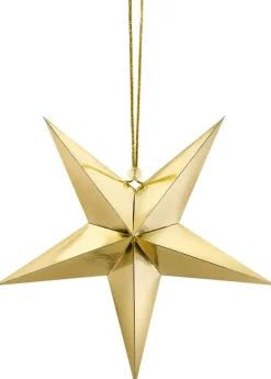 Deko papirstjerne guld 30cm