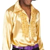 Disco skjorte guld, M/L