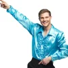 Disco skjorte turkis, L