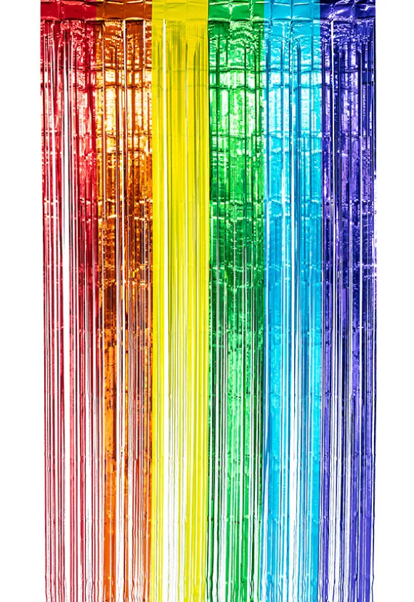 Dørgardin lametta, regnbue/pride