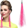 80er øreringe 20 cm neon pink