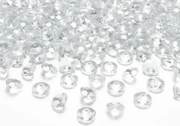 Falske diamanter 12 mm 100-pak