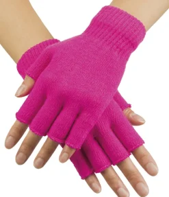 Fingerløse handsker pink