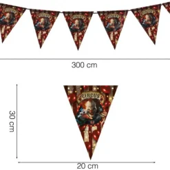 Flagguirlande dræberklovn 3m