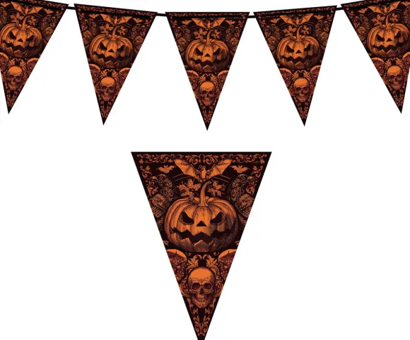 Flagguirlande Gothic græskar 3m