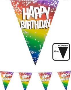 Flagguirlande Happy Birthday 6 m