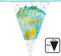 Flagguirlande Hello Boy 6 m