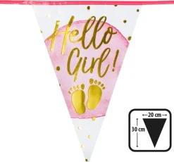 Flagguirlande Hello Girl 6 m