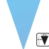 Flagguirlande lyseblå 10 m