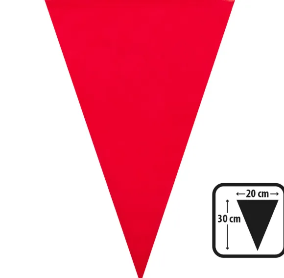 Flagguirlande rød 10 m