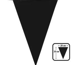 Flagguirlande sort 10 m