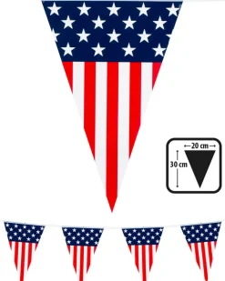 Flagguirlande USA, 6 m