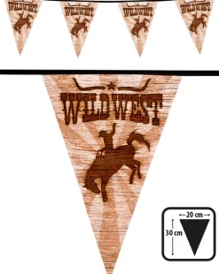 Flagguirlande Wild West, 6 m