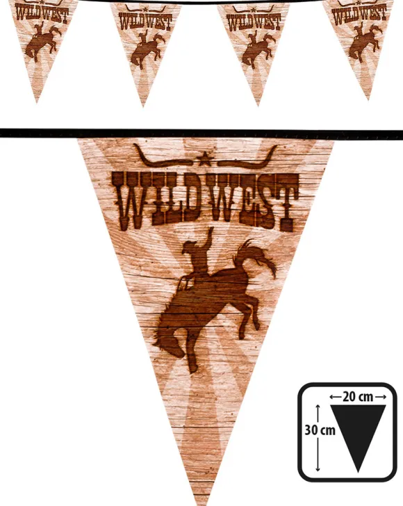 Flagguirlande Wild West, 6 m