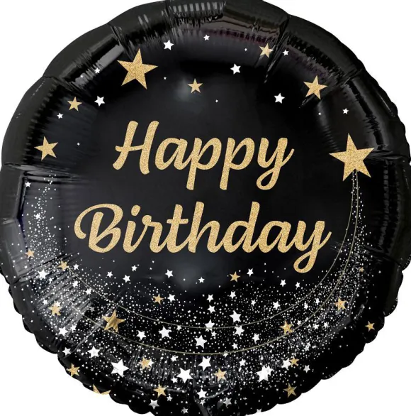 Folieballon Happy Birthday, sort
