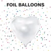 Folieballon hjerte hvid