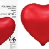 Folieballon hjerte mat rød