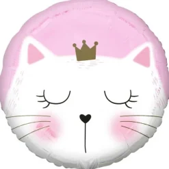Folieballon kat lyserød 36 cm