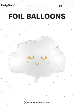 Folieballon sky 51x35 hvid