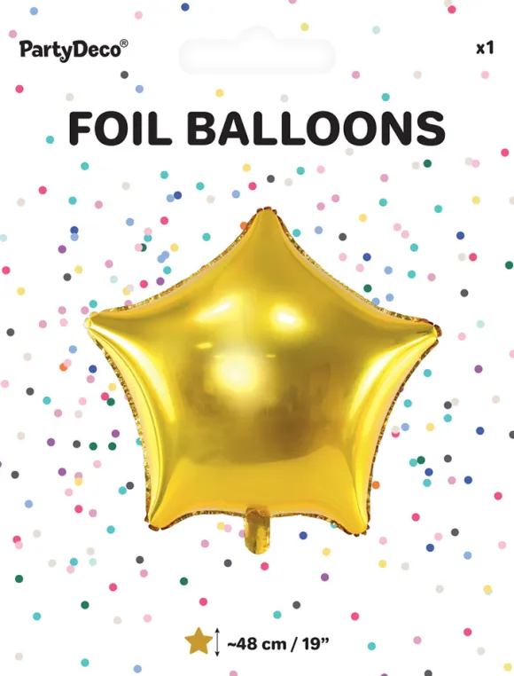 Folieballon stjerne guld