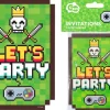 Game On invitationer 6-pak