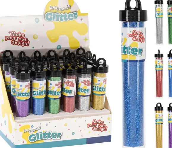 Glitter i plastrør